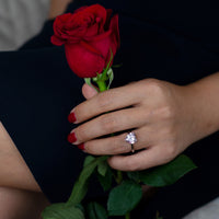 Heart Shape Simulated Diamonds Engagement Ring