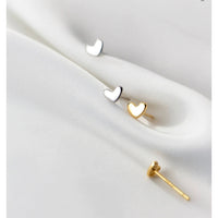 Tiny Heart Stud Earrings-SS006