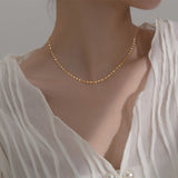 Thin Choker-Lip Details-Sterling Silver Simple Necklace