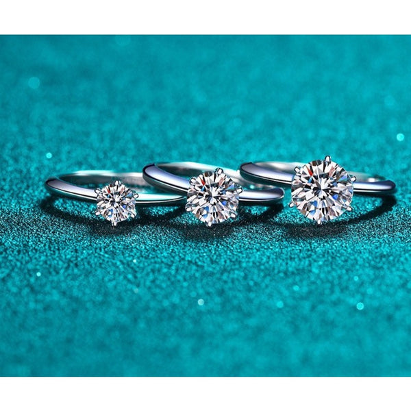 Classic Solitaire Moissanite Engagement Ring-RM003