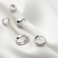 Solid Silver Small Huggie Earrings-SH005