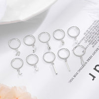 Small Dangle Huggie Hoop Earrings