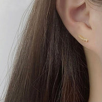 Graduated CZ Diamonds Stud Earrings-ECZ027