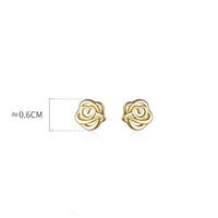 Tiny Rose Flower Stud Earrings-SS051