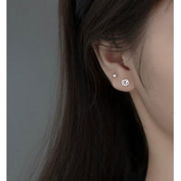 Tiny Rose Flower Stud Earrings-SS051