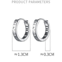 Rome Numeral Huggie Hoop Earrings-SH006