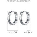 Rome Numeral Huggie Hoop Earrings-SH006