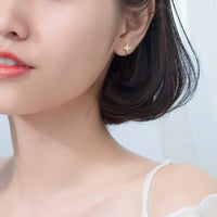 Small Star Hoop Huggies Earrings-SH031