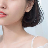 Small Star Hoop Huggies Earrings-SH031