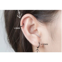 Thin Small Medium Hoop Earrings-SH022