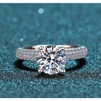 Solitaire Moissnite Engagement Rings For Her, Front view