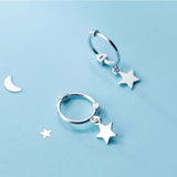 Stars Drop Huggies Earrings-SH023