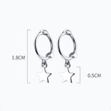 Small S925 Silver Hoop Earrings/Small Huggie Earrings/Heart Stars Cross Drop Huggies/Dangle Drop Hoop Earrings/Helix Huggie/Silver Rose Gold