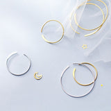 Plain Hoop Hook Round Earrings