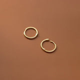 Twist Braids Hoop Huggies Earrings-SH010