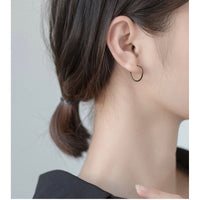 Thin Small Medium Hoop Earrings-SH022