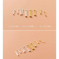 Solid S999 Silver Earrings-Ear Healing Sticks -SS033