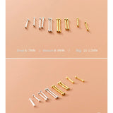 Solid S999 Silver Earrings-Ear Healing Sticks -SS033