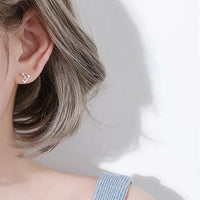Tiny Dolphin Hollow out Studs Earrings