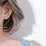 Tiny Dolphin Hollow out Studs Earrings