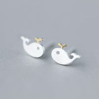 Small Marine Animals Dolphin Studs Earrings