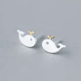 Small Marine Animals Dolphin Studs Earrings