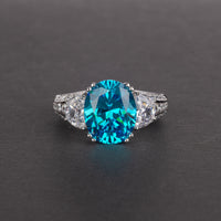 Oval Simulated Diamonds Engagement Ring