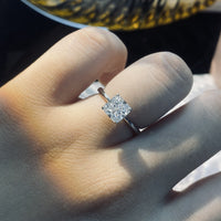 Simulated Diamonds Engagement Ring