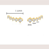 Graduated CZ Diamonds Stud Earrings-ECZ027