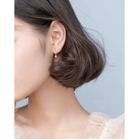 Small CZ Pave Huggie Earrings