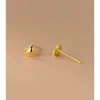 Tiny Heart Stud Earrings-SS007