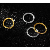 Sparkling Silver /Shining Slim Band Rings