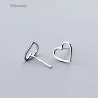 Hollow out Heart Studs Earrings-SS035