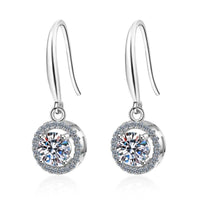 Moissanite Diamonds Hook Earrings