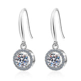 Moissanite Diamonds Hook Earrings - EM030
