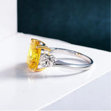 Canary Simulated Diamonds Engagement Ring