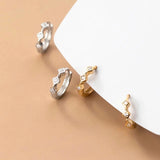CZ Diamond Shape Huggies Hoop earrings