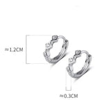 CZ Diamond Shape Huggies Hoop earrings