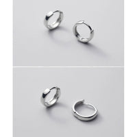 Solid Silver Small Huggie Earrings-SH005