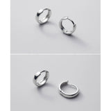Solid Silver Small Huggie Earrings-SH005