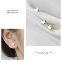 Tiny Heart Stud Earrings-SS006