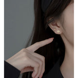 Tiny Rose Flower Stud Earrings-SS051