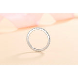 Moissanite Band Ring-Full Eternity Moissanite Band Ring