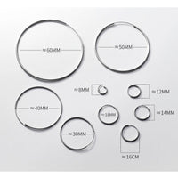 Thin Small Medium Big Hoop Earrings-SH022