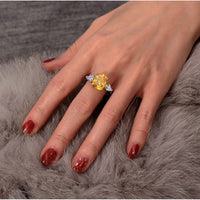 Canary Simulated Diamonds Engagement Ring
