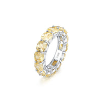 Simulated Diamonds Ring Band-Wide Band