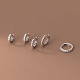 CZ Paved diamonds Huggies Hoop Earrings