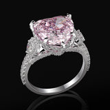 Big Heart Simulated Diamonds Engagement Ring