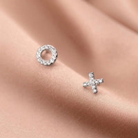 Letter X&O Asymmetry Studs Earrings