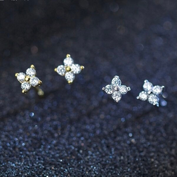 Mini Flowers Stud Earrings-ECZ012